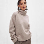 Women's Fine Turtleneck Sweater in Soft Knit