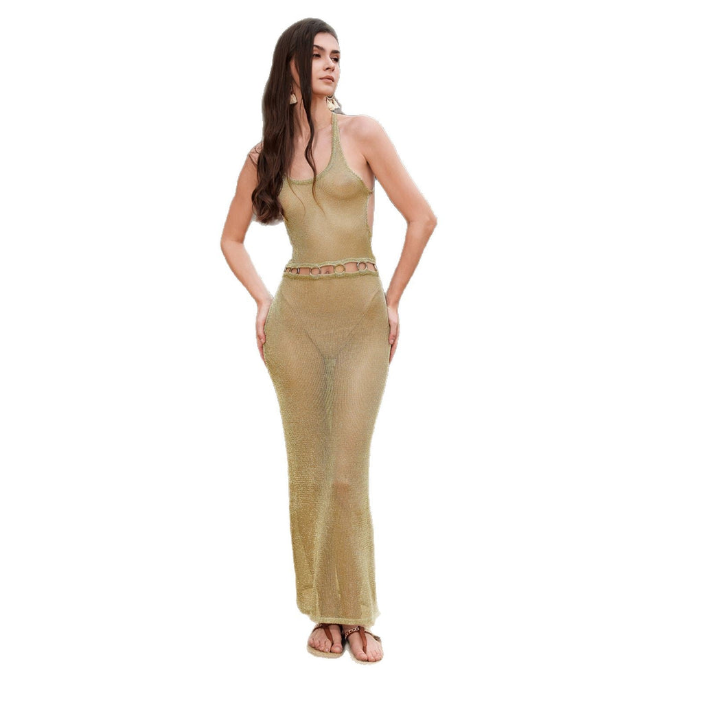 Women's Elegant Crocheted Mini Dress