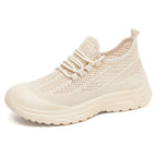 Women's Breathable Sneakers with Elastic Lacing System and Non-Slip Sole