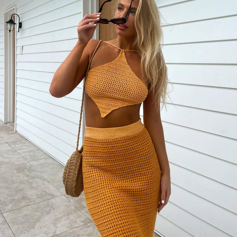 Women's Long Top and Maxi Skirt Set