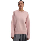 Women's Comfortable and Elegant Knit Sweater with Dropped Shoulders and Ribbed Cuffs