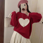 Women's Heart Motif Pullover