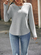 Women's Casual Sweater with Elegant Lace Detail