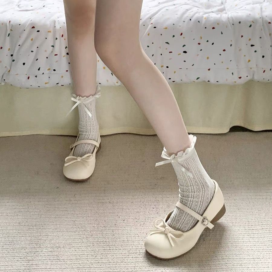 Women's Ballet Flats with Decorative Bow and Comfort Sole