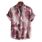 Women's Short-Sleeve Shirt with Watercolor Design
