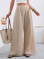Women's Elegant Wide-Leg Pleated Pants