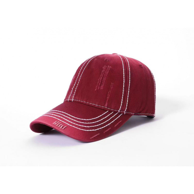 Men's Classic Distressed Cotton Baseball Cap