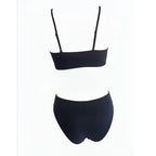 Women's Bandeau Bikini with Flower-Shaped Details