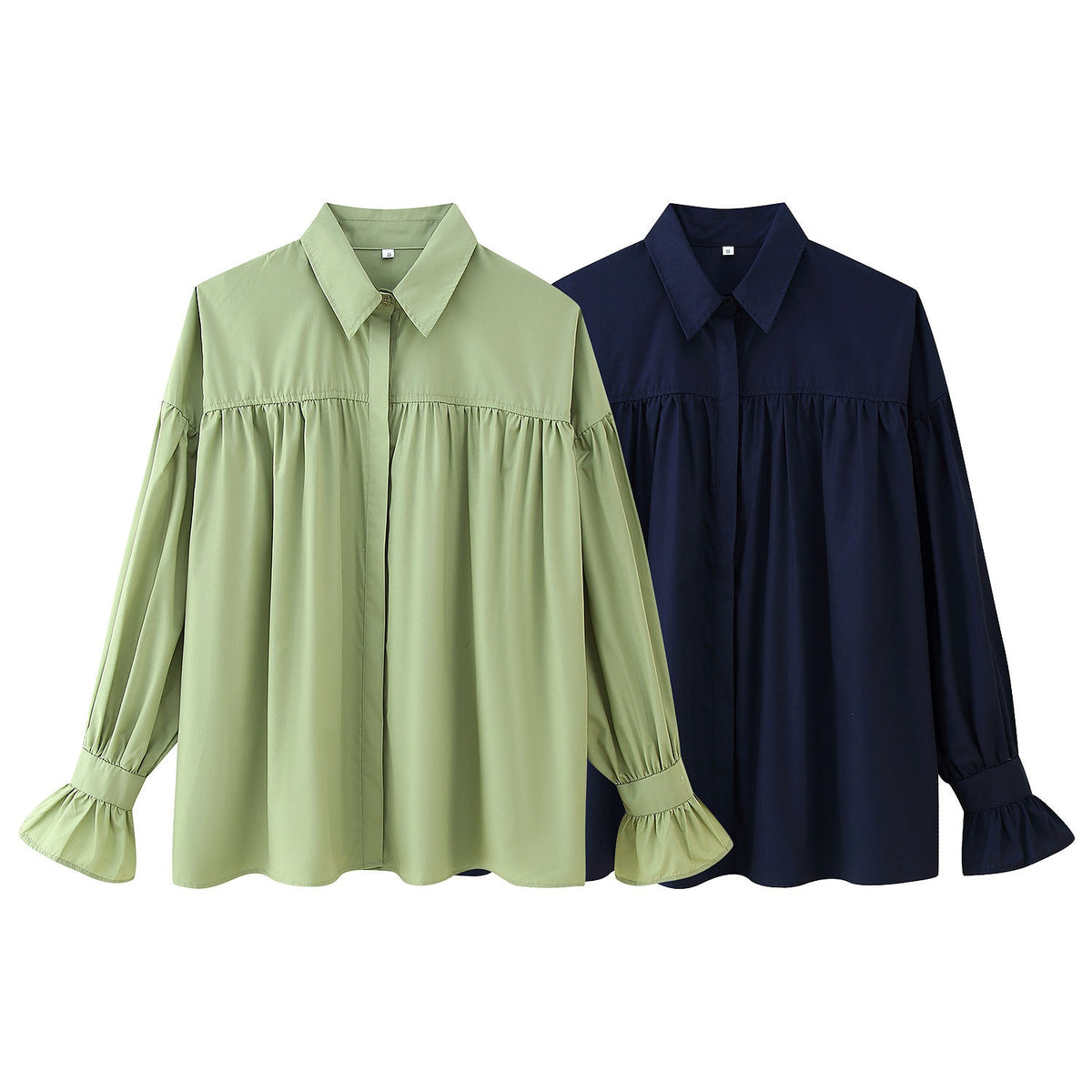 Elegant Women's Blouse with Ruffle Details