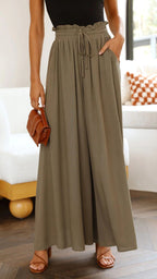 Women's Maxi Skirt with Elastic Waistband and Pockets