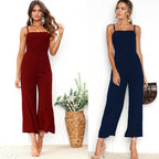 Women's Jumpsuit with Thin Straps and Elegant Wide Leg