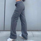 Women's Comfortable Cargo Pants with Elastic Waistband