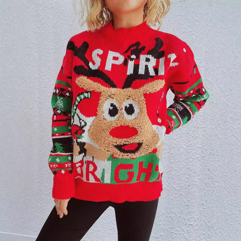 Women's Festive Reindeer Sweater