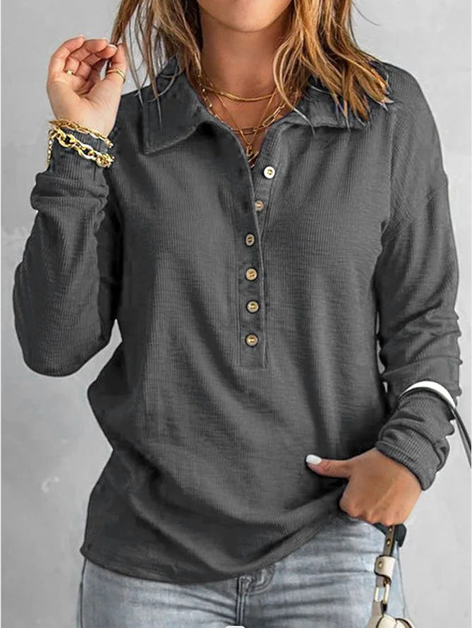 Women's Long-Sleeve Textured Shirt