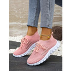 Women's Breathable Sport Sneakers with Elastic Cuff