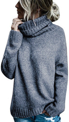 Women's Cozy Mock Neck Sweater with Wide Fit