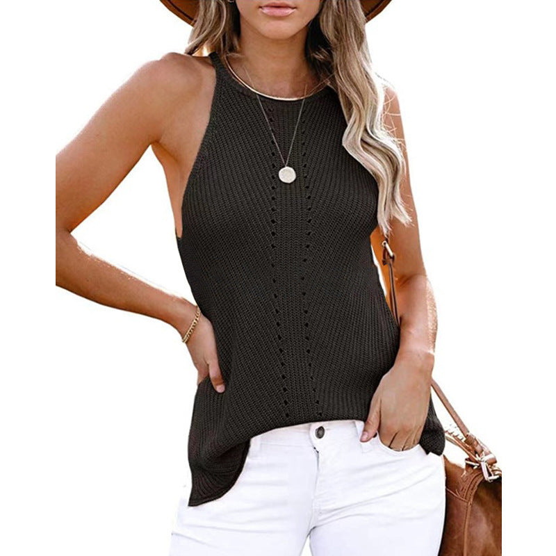 Women's Sleeveless Textured Knit Top