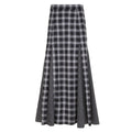 Women's Plaid Maxi Skirt with Slit