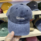 Men's Distressed Adjustable Denim Baseball Cap