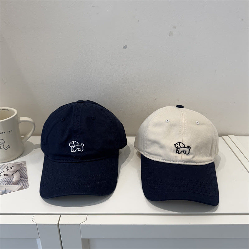 Men's Casual Dog-Embroidered Cap