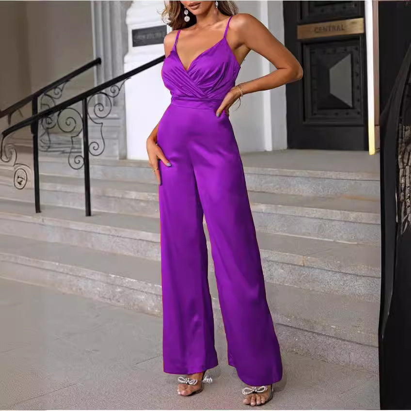 Elegant Overall with Fitted Draping and Fine Straps
