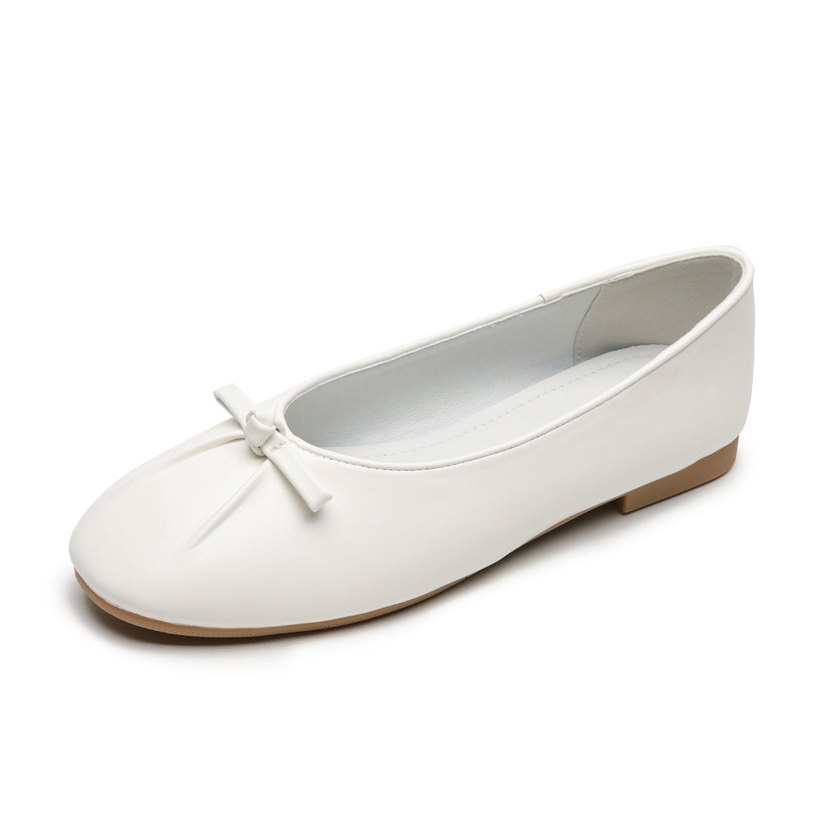 Women's Ballet Flats with Elegant Bow Detail and Comfortable Footbed