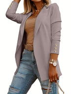 Elegant Blazer with Glamorous Buttons and Tailored Fit