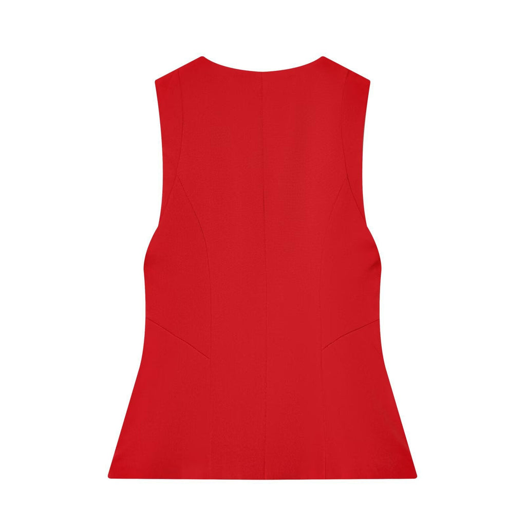 Women's Sleeveless Top with Elegant Cut and Fine Waist