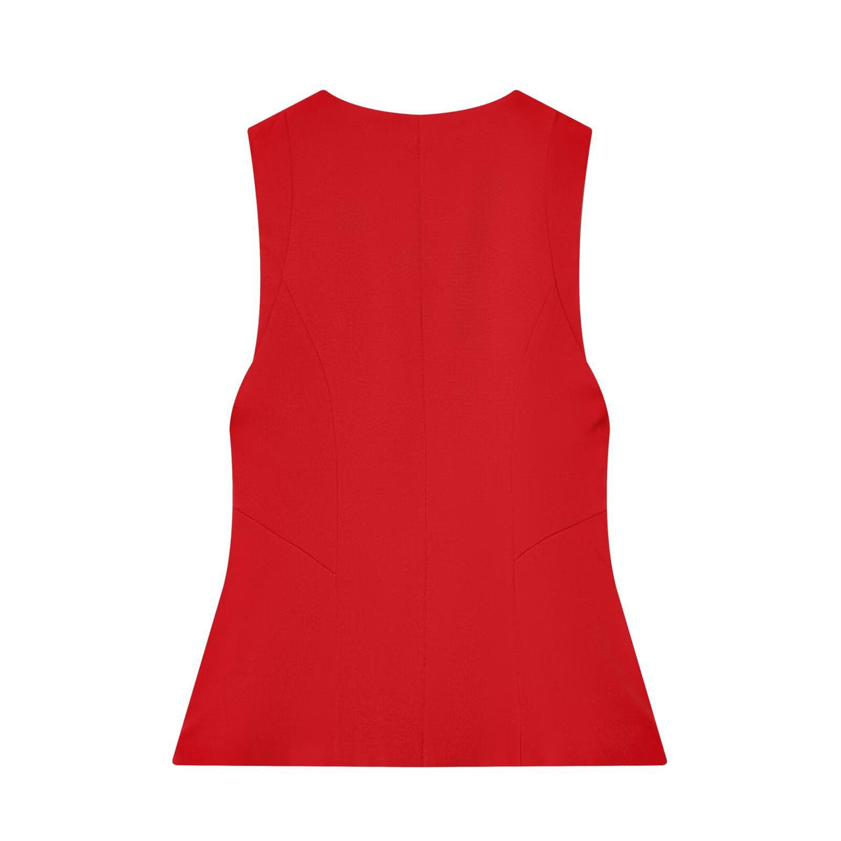Women's Sleeveless Top with Elegant Cut and Fine Waist