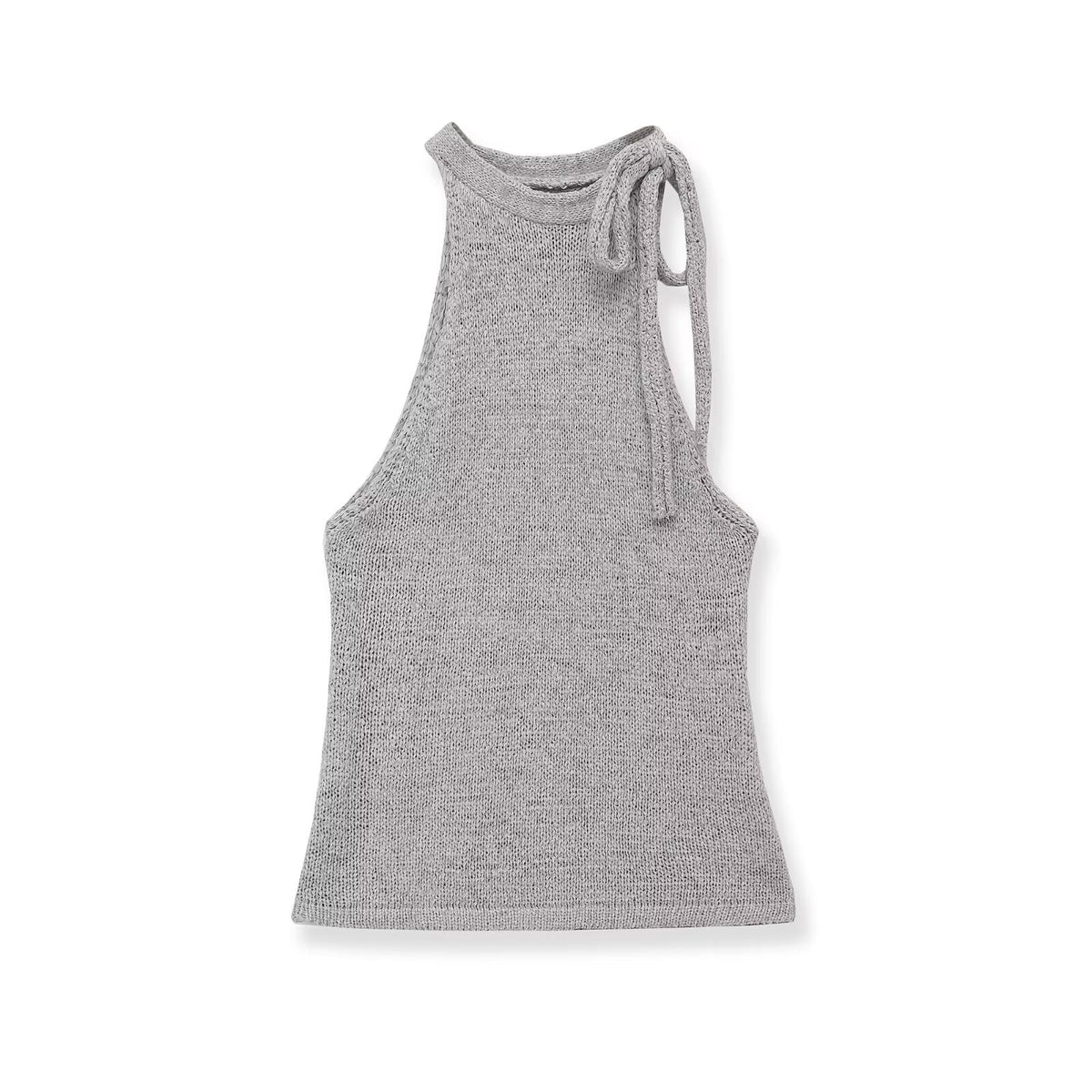 Women's Sleeveless Top with Knot Detail