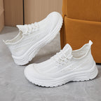 Women's Breathable Sneakers with Elastic Lacing System and Non-Slip Sole