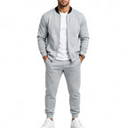 Men's Sweat Set with Bomber Jacket and Jogging Pants