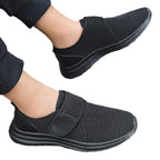 Women's Breathable Casual Sneakers with Adjustable Hook-and-Loop Closure