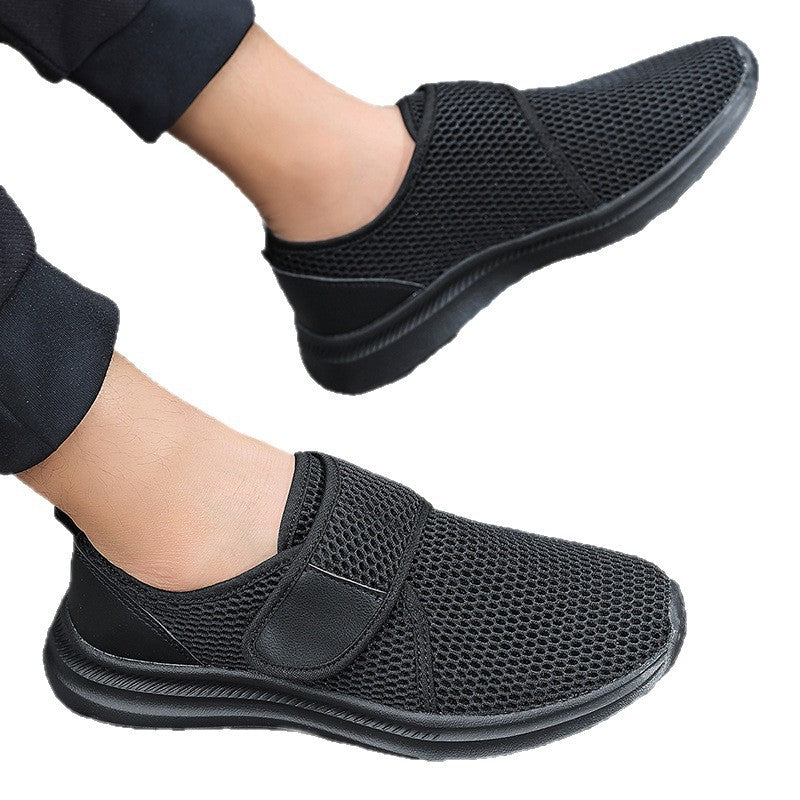 Women's Breathable Casual Sneakers with Adjustable Hook-and-Loop Closure