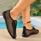 Women's Breathable Sneakers with Mesh Structure and Flexible Footbed