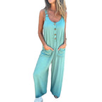 Women's Jumpsuit with Practical Pockets and Button Detail
