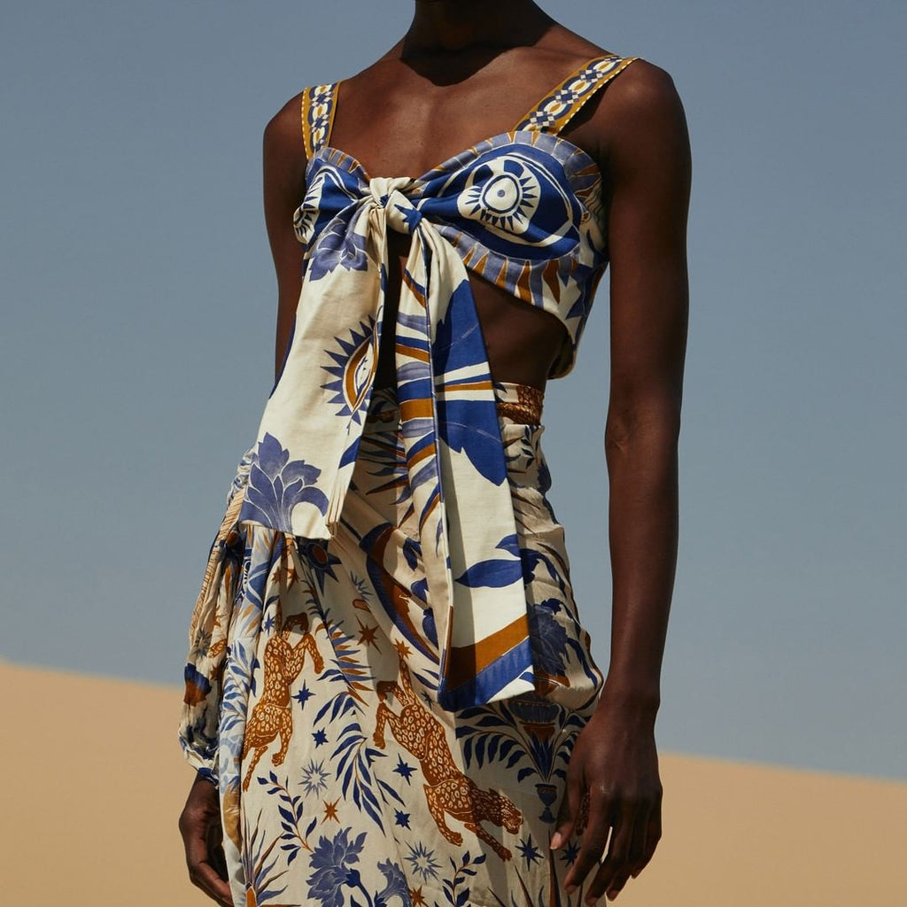 Women's Crop Top and Maxi Skirt Set