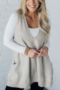 Women's Knit Poncho with Side Pockets