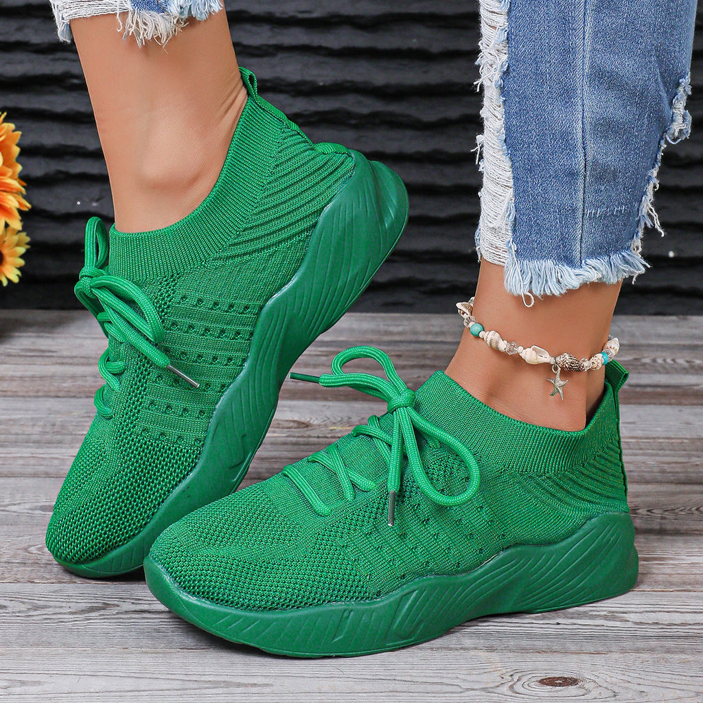 Women's Breathable Slip-On Sports Shoes with Flexible Upper