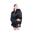 Women's Cozy Faux Fur Open-Front Long-Sleeve Coat