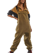 Women's Fluffy Overall with Adjustable Straps and Pockets