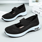 Women's Breathable Comfort Sneakers with Hook-and-Loop Closure