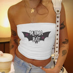 Women's Plaid Bandeau Top with Decorative Bow