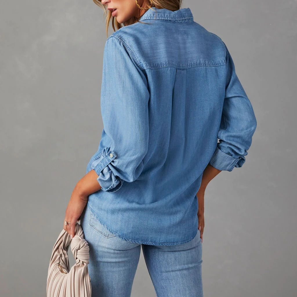 Denim Shirt with Chest Pockets