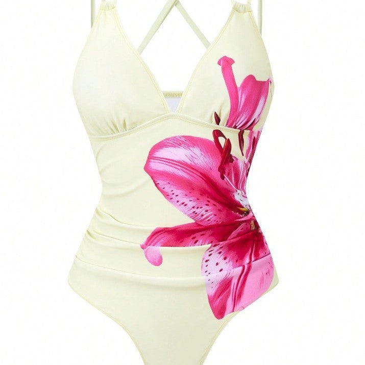 Women's Swimsuit with Elegant Floral Print