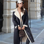 Women's Elegant Long Coat with Teddy Lining