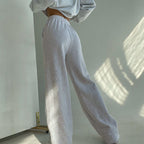 Women's Comfortable Casual Pants with Elastic Waistband and Drawstring