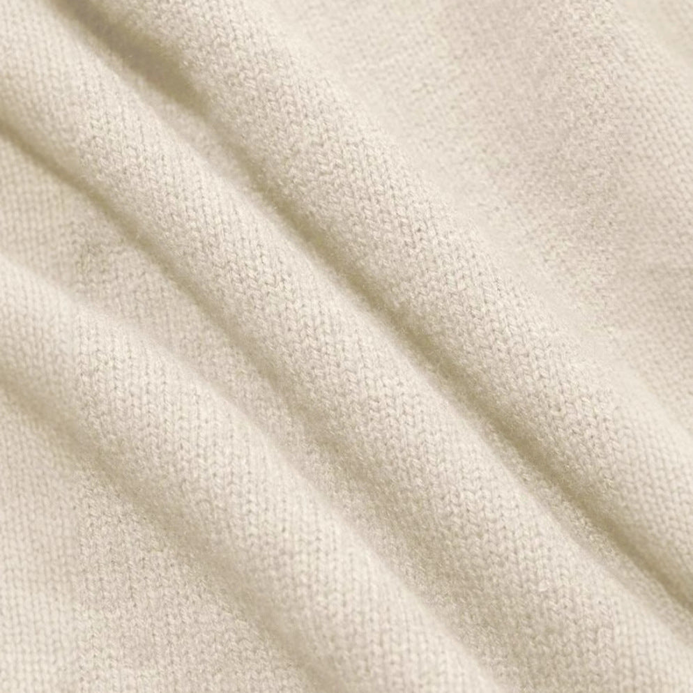 Women's Casual Pullover with Textured Sleeves and Ribbed Hem