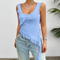 Women's Asymmetrical Ruffled Top