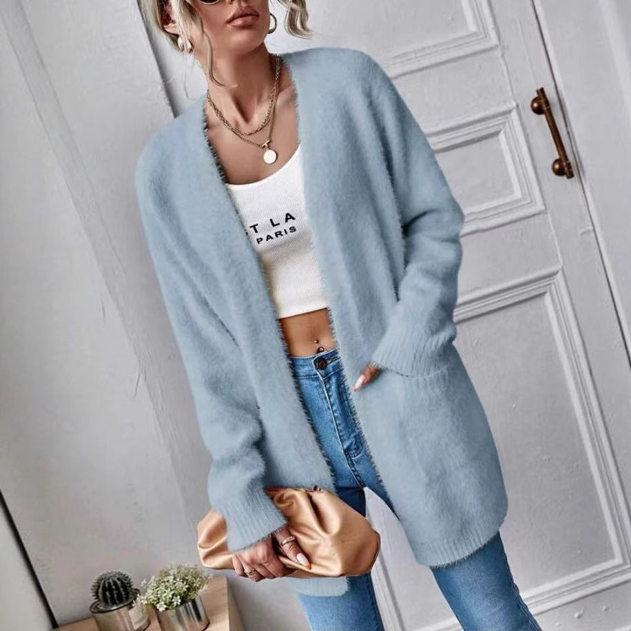 Women's Fluffy Open Cardigan